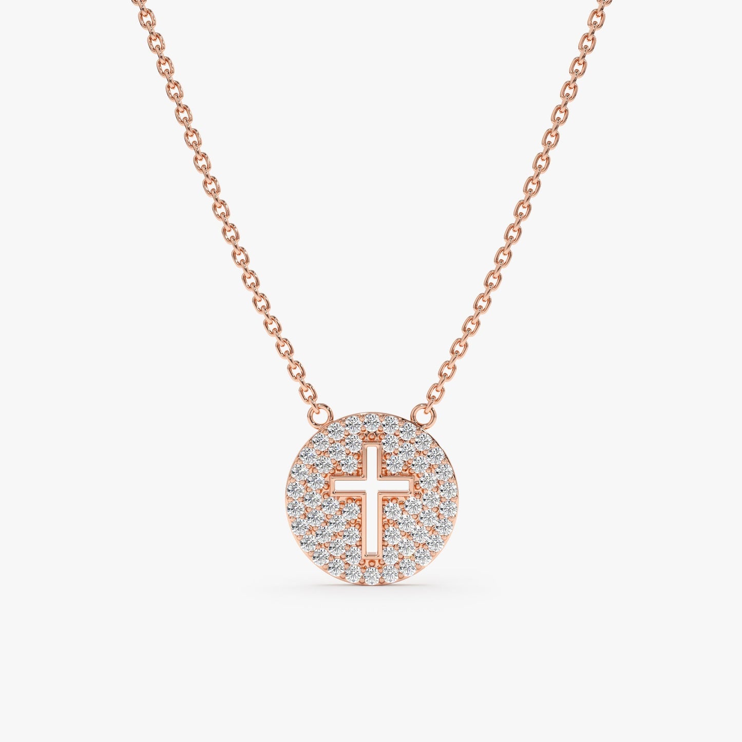 1.0 CT Round Bezel Solitaire Lab Grown Diamond Necklace