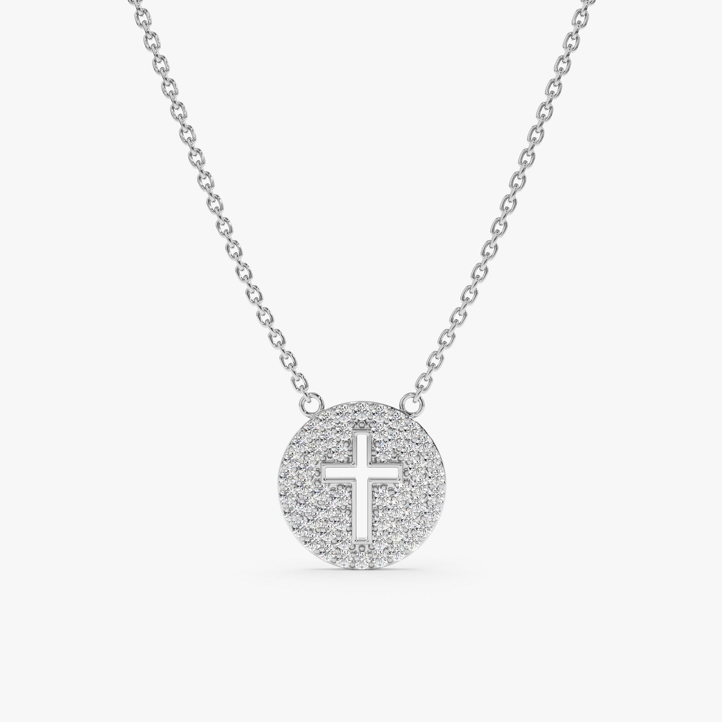 1.0 CT Round Bezel Solitaire Lab Grown Diamond Necklace
