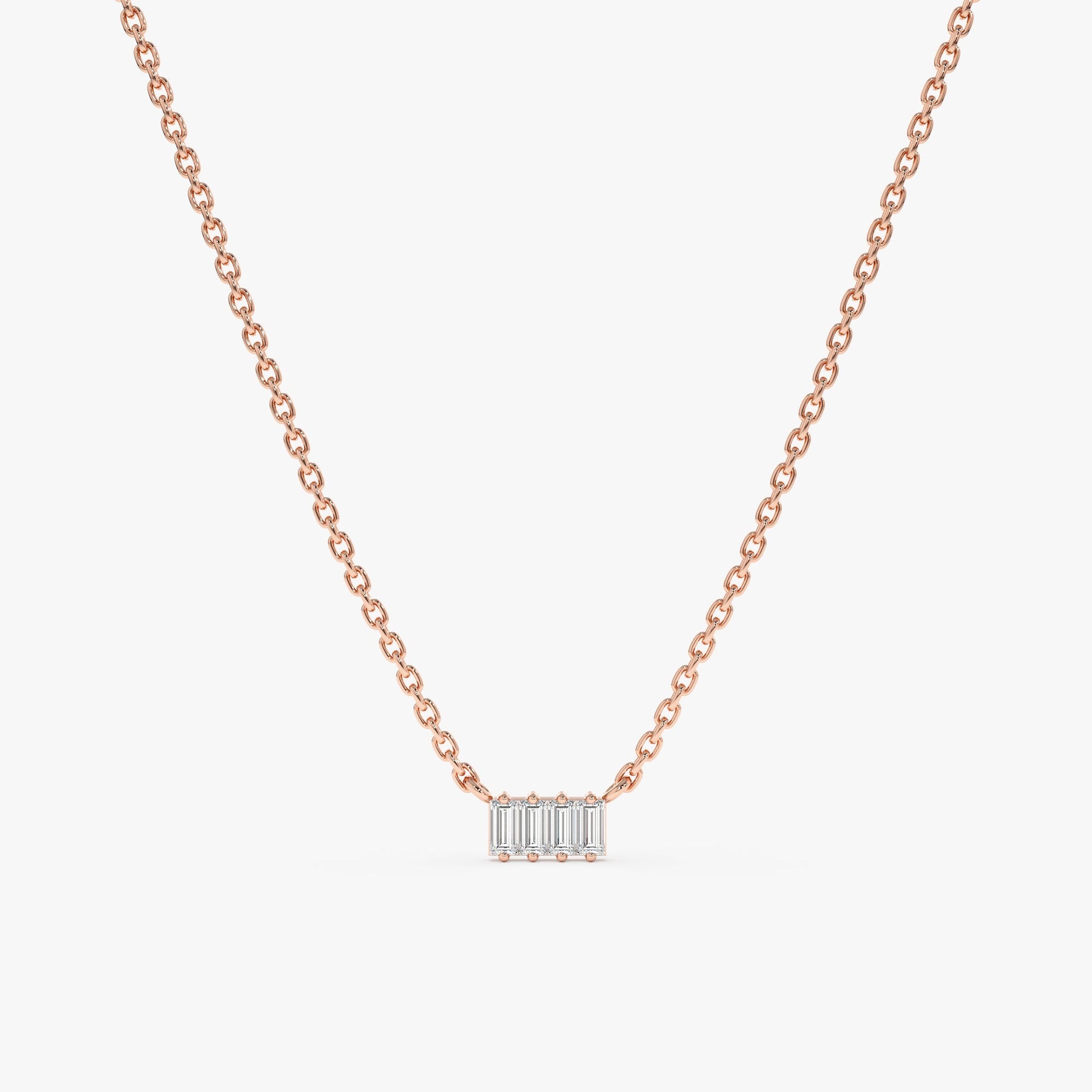 1.0 CT Round Bezel Solitaire Lab Grown Diamond Necklace