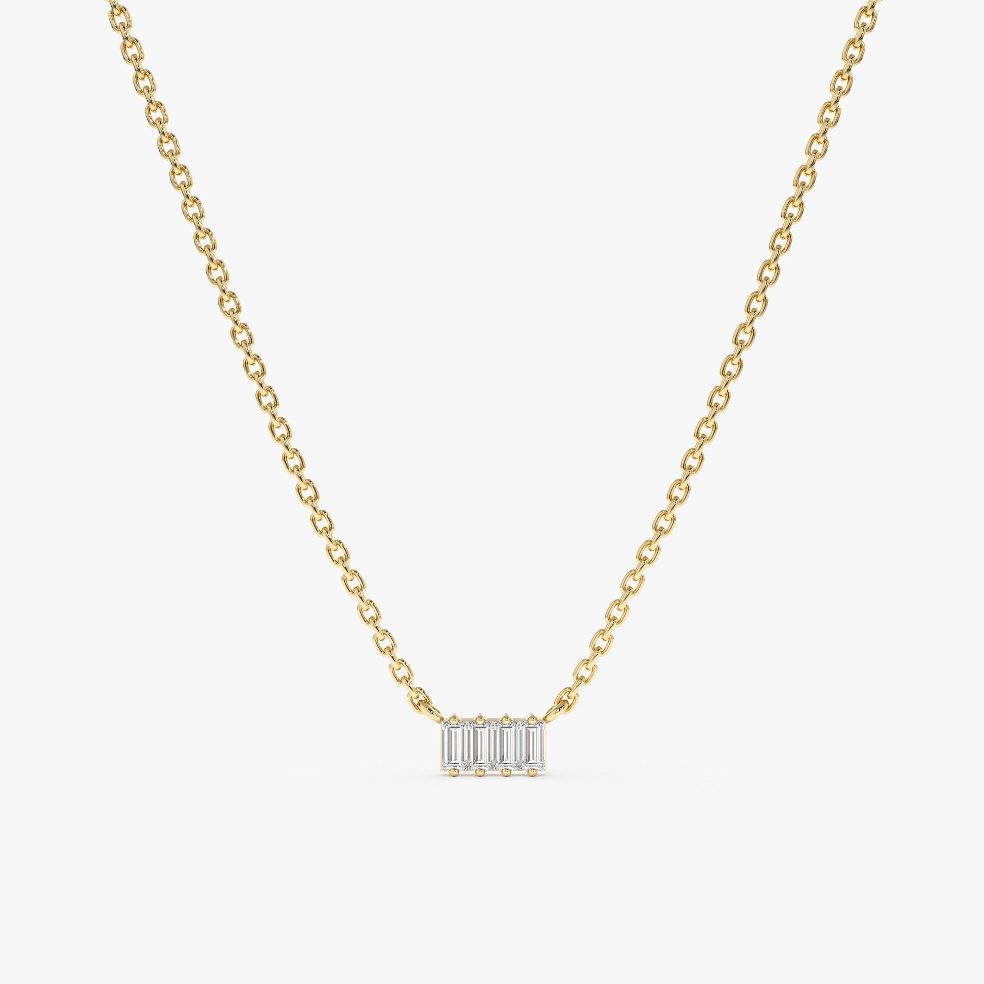 1.0 CT Round Bezel Solitaire Lab Grown Diamond Necklace