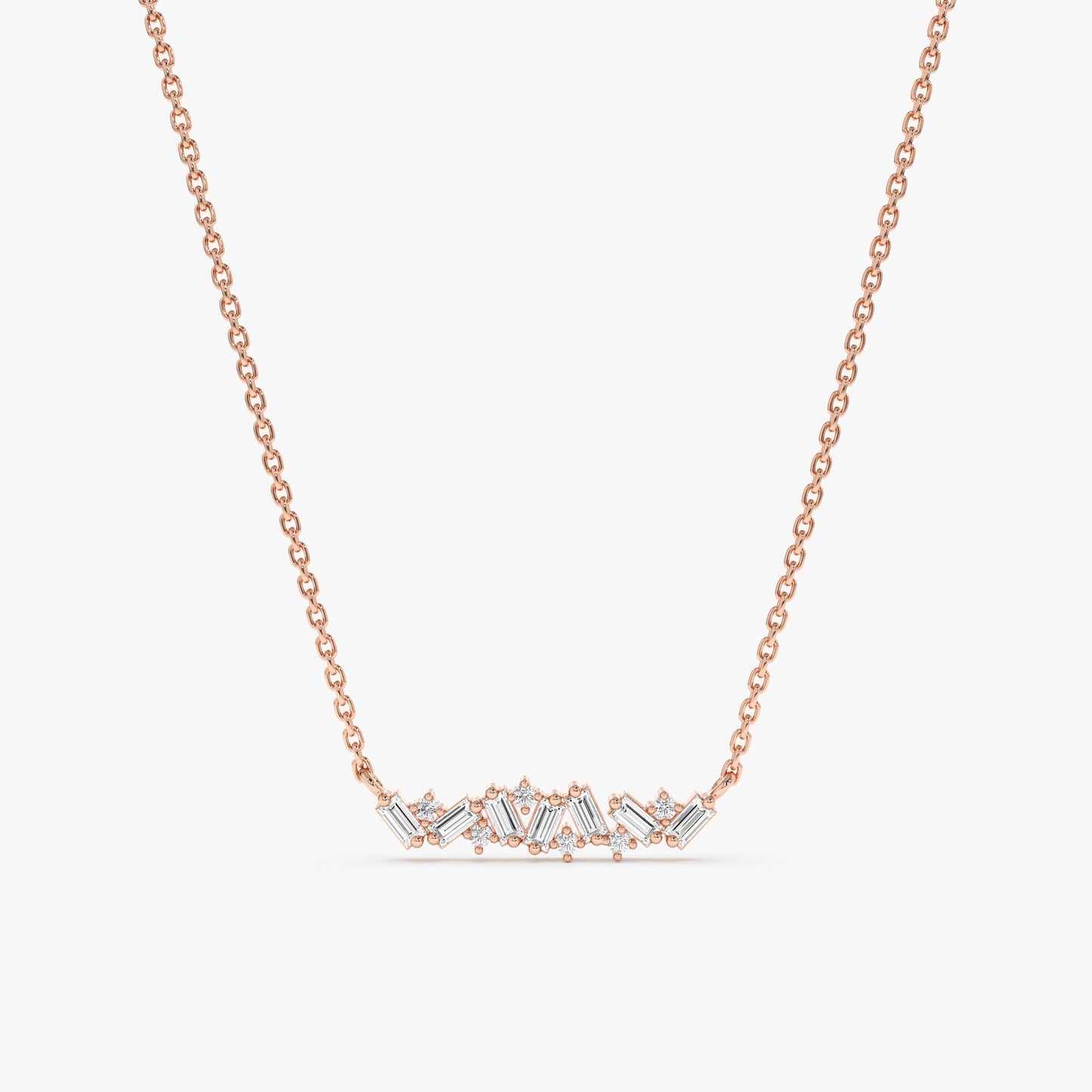 1.0 CT Round Bezel Solitaire Lab Grown Diamond Necklace