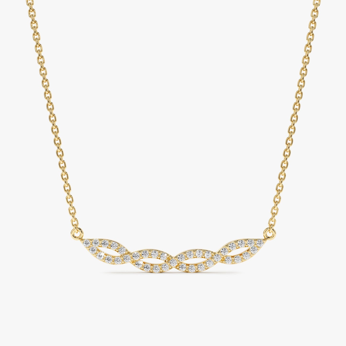 1.0 CT Round Bezel Solitaire Lab Grown Diamond Necklace