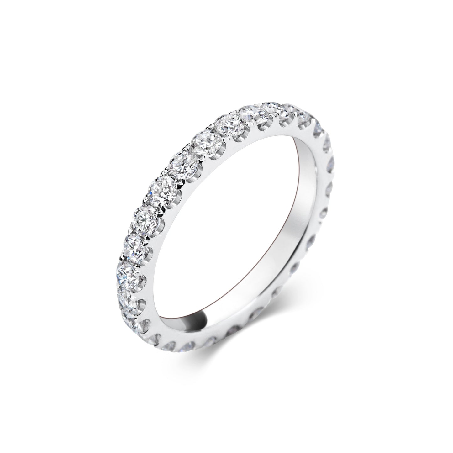 1.15 CT Round Full Eternity CVD EF/VVS Diamond Wedding Band 3