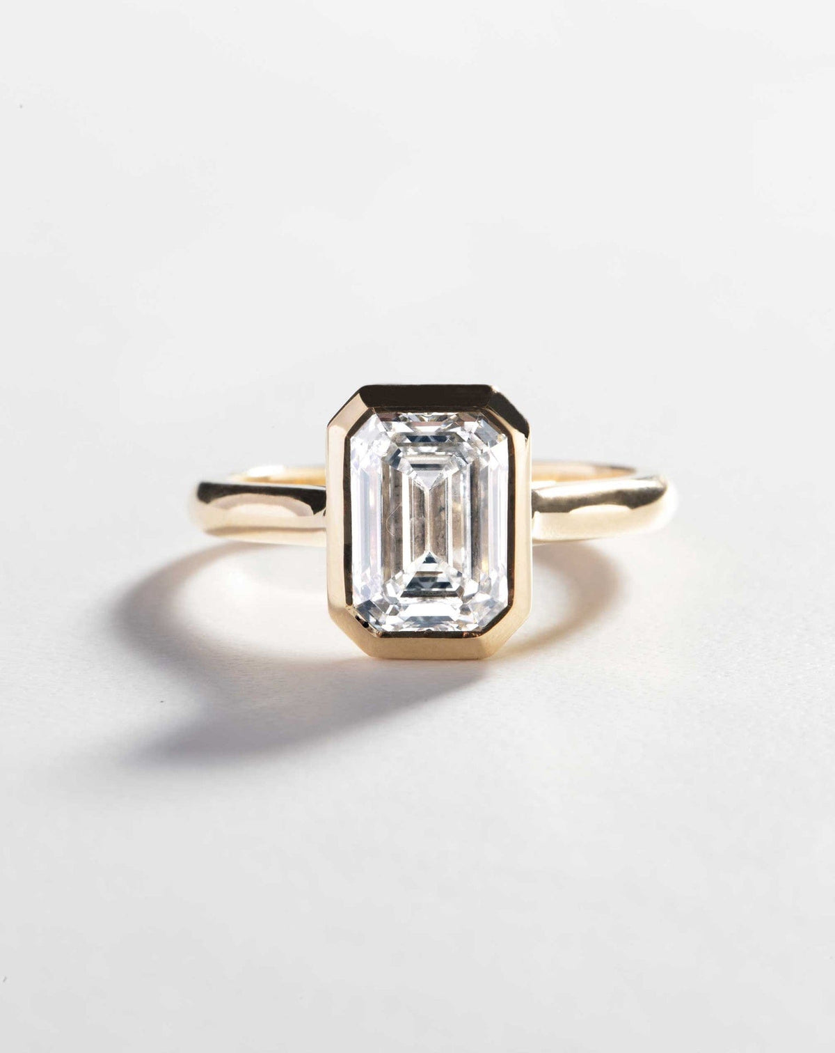 Emerald Pave Engagement Ring – 1 CT Lab Grown Diamond