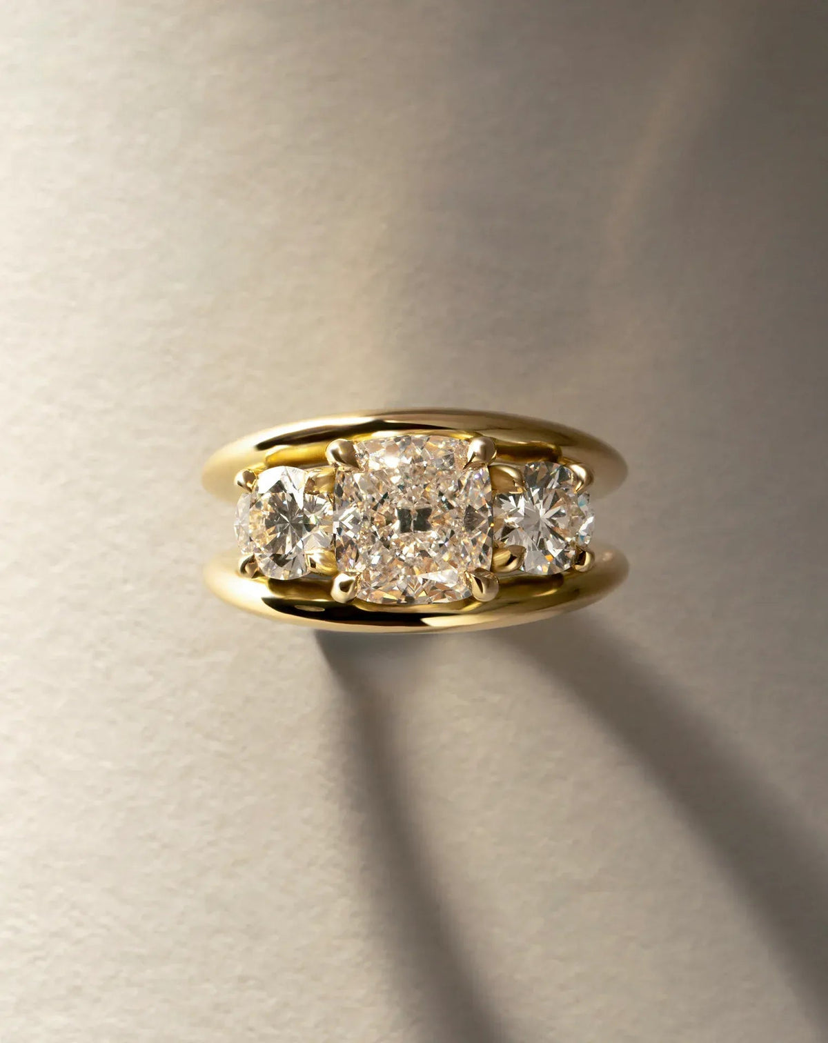 Emerald Pave Engagement Ring – 1 CT Lab Grown Diamond