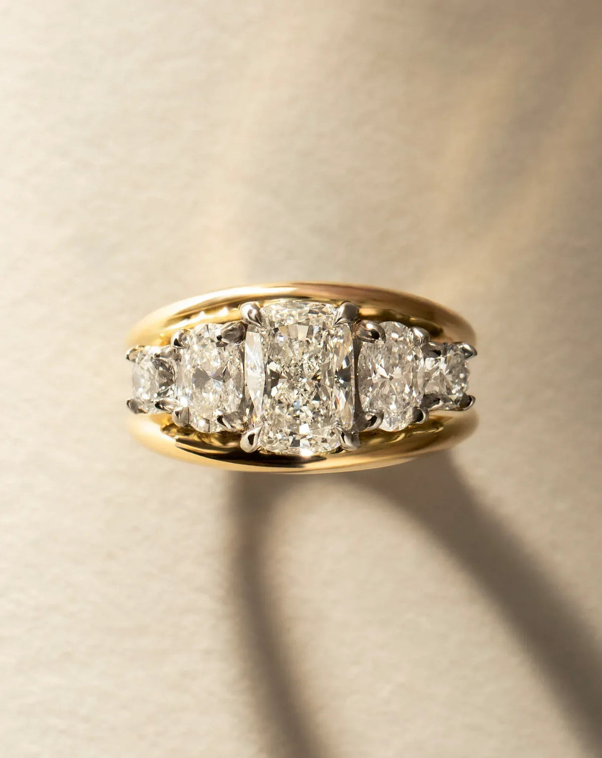 Emerald Pave Engagement Ring – 1 CT Lab Grown Diamond