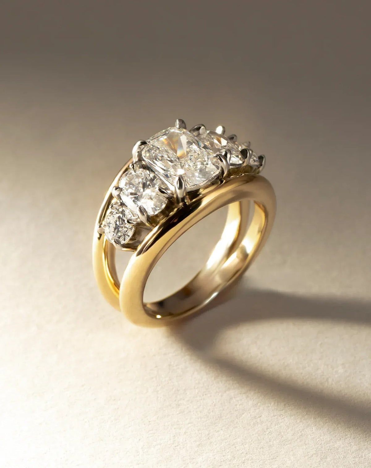 Emerald Pave Engagement Ring – 1 CT Lab Grown Diamond