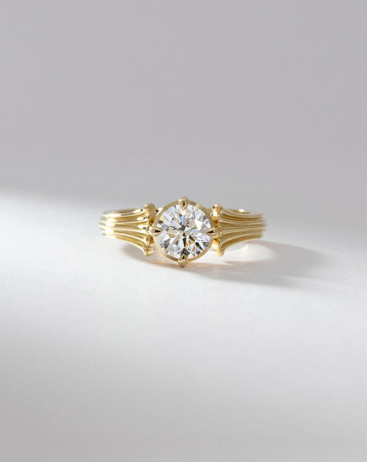 Emerald Pave Engagement Ring – 1 CT Lab Grown Diamond