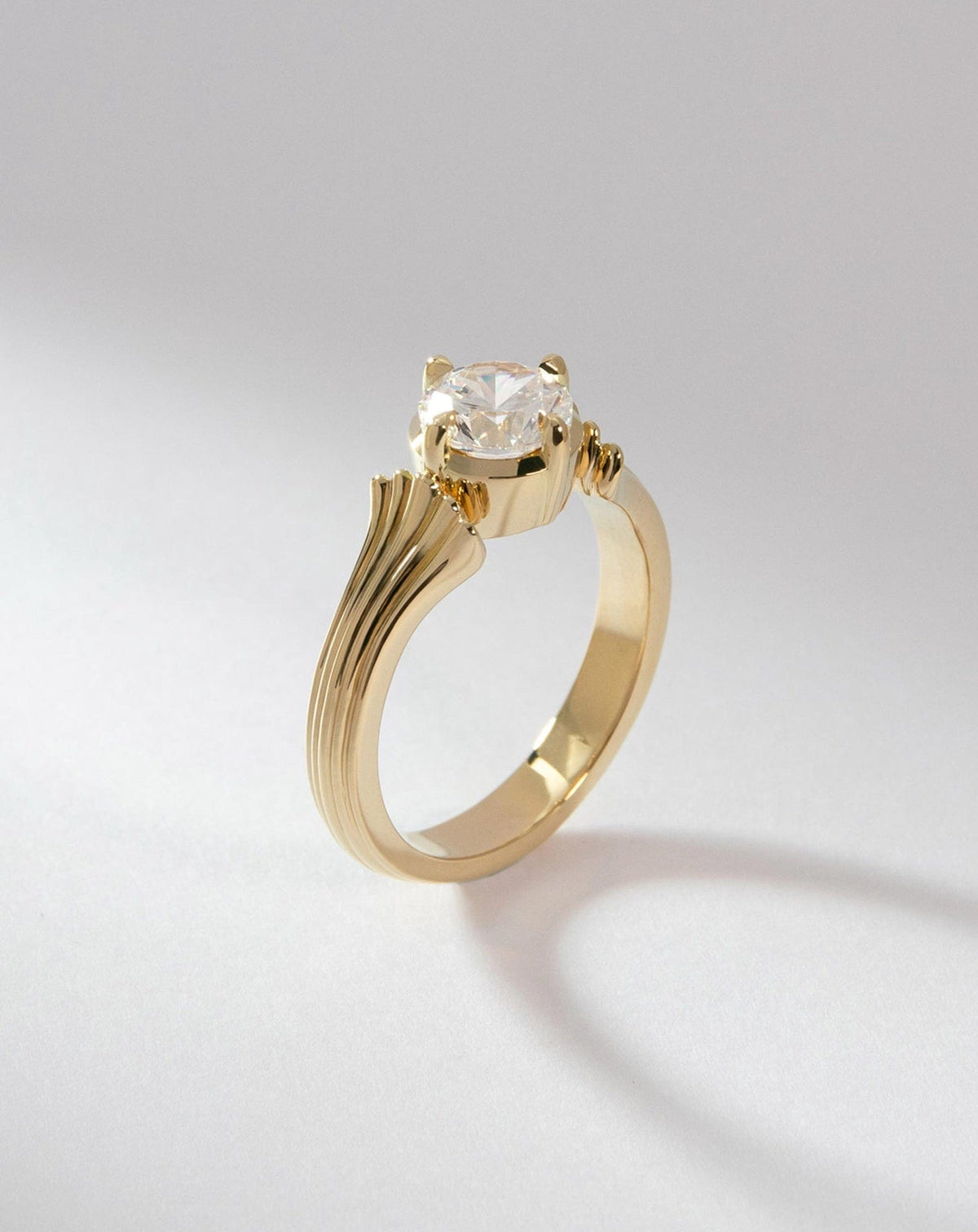 Emerald Pave Engagement Ring – 1 CT Lab Grown Diamond