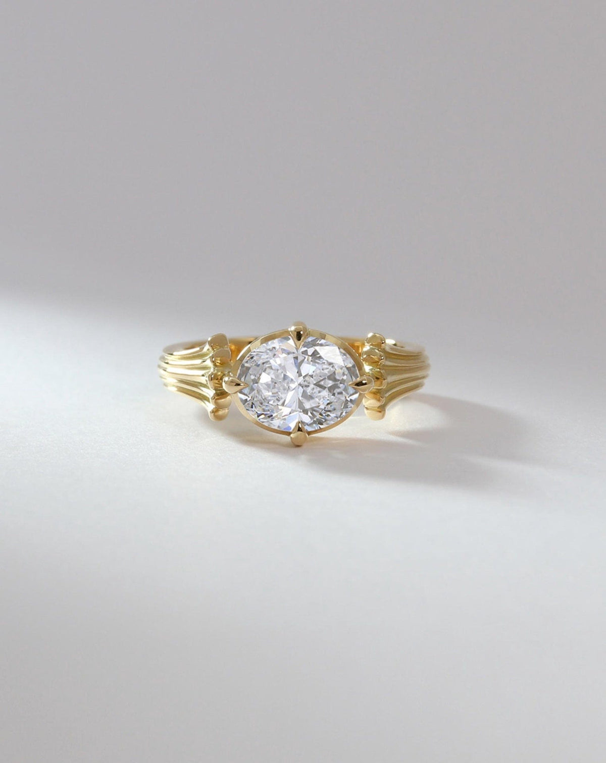 Emerald Pave Engagement Ring – 1 CT Lab Grown Diamond
