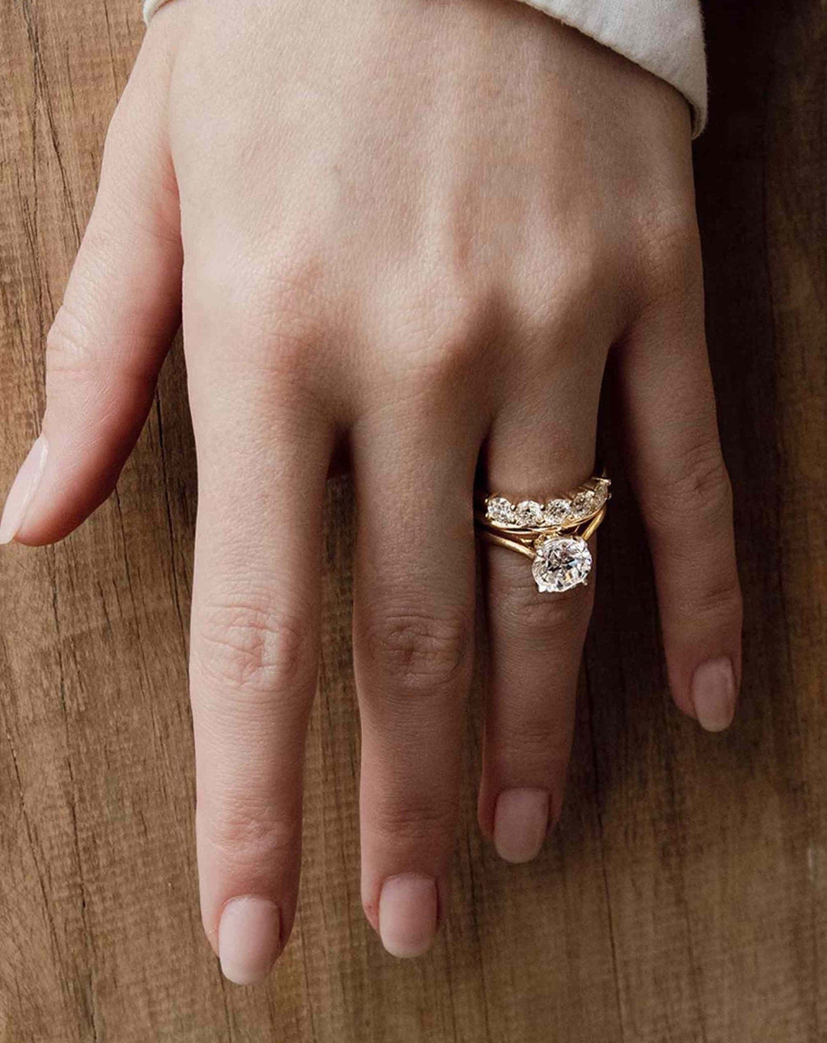 Emerald Pave Engagement Ring – 1 CT Lab Grown Diamond