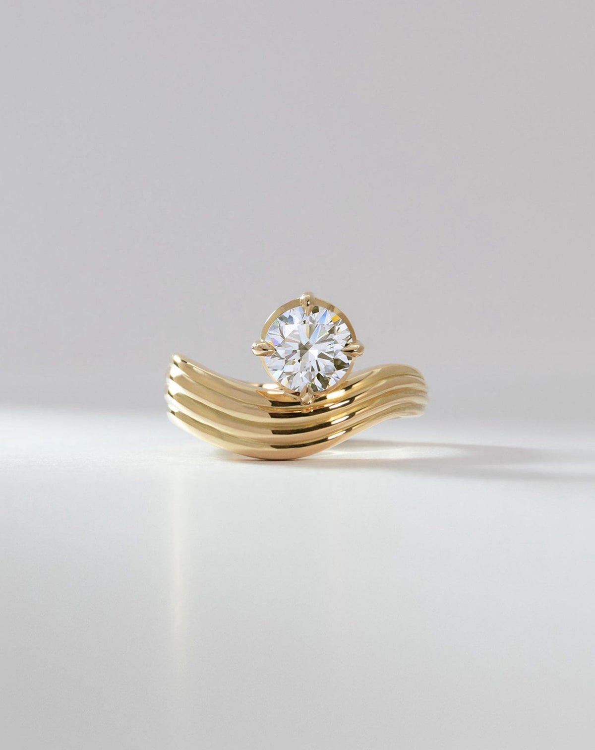 Emerald Pave Engagement Ring – 1 CT Lab Grown Diamond