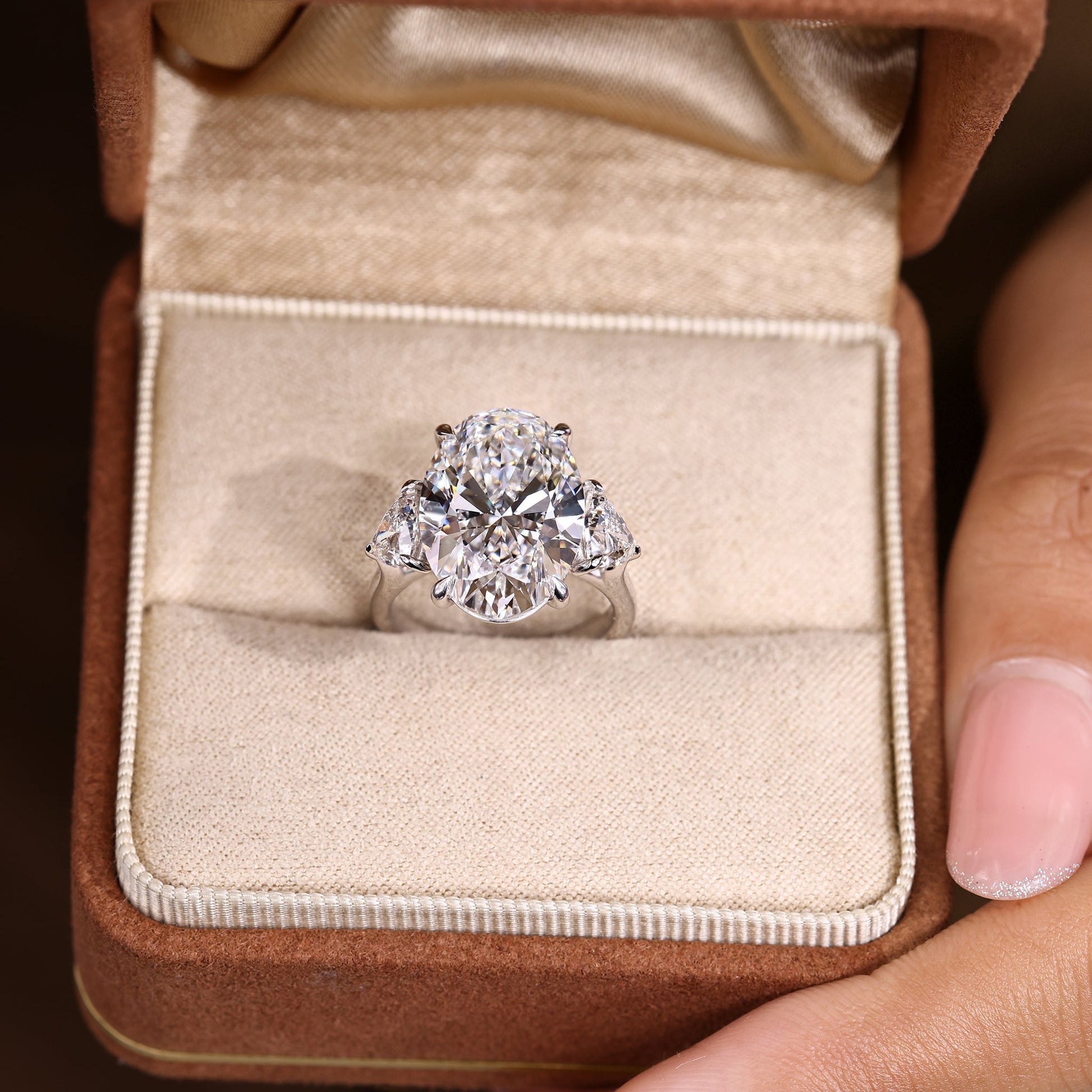 Cushion Hidden Halo Lab Grown Diamond Engagement Ring