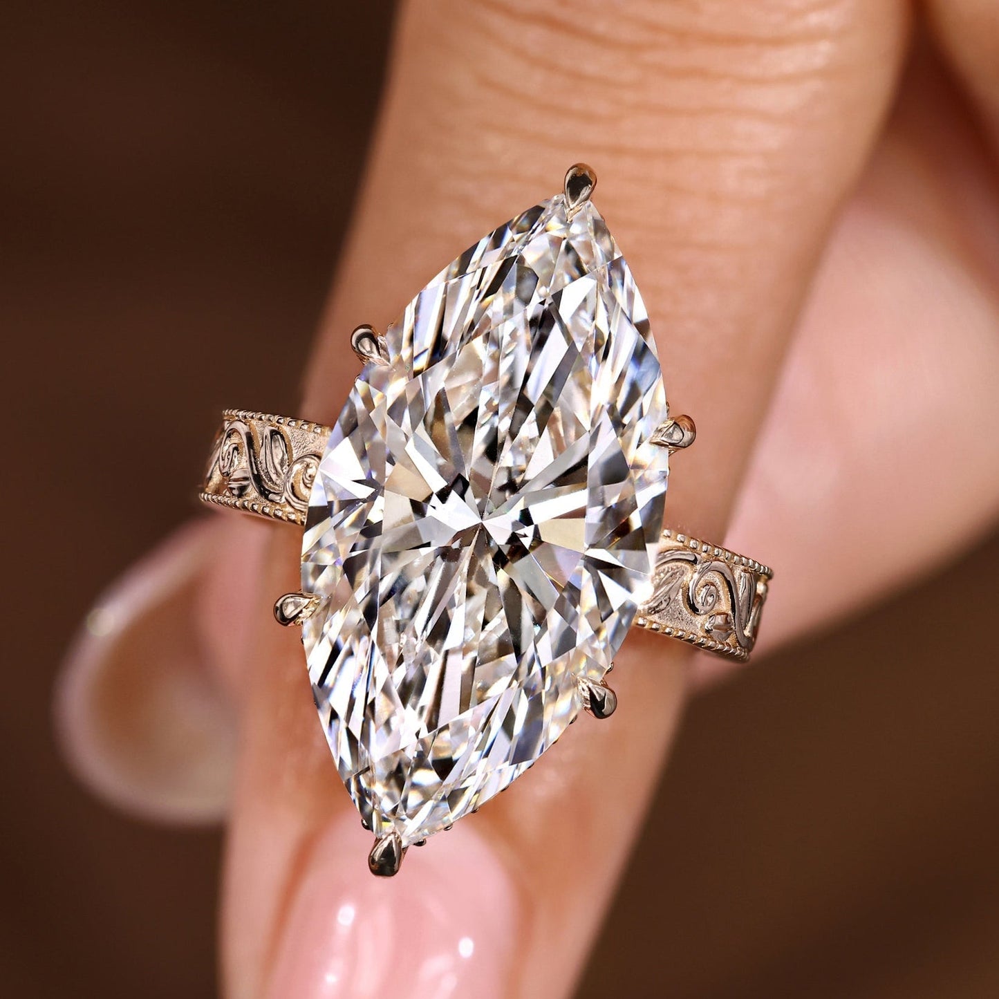Cushion Hidden Halo Lab Grown Diamond Engagement Ring