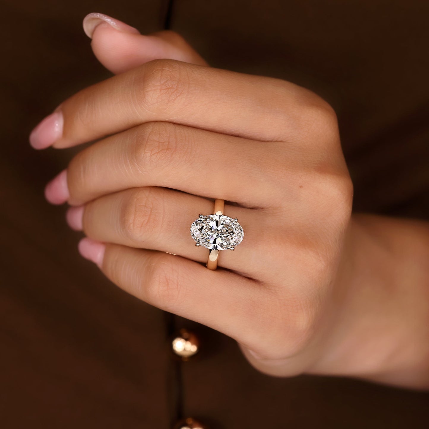 Cushion Hidden Halo Lab Grown Diamond Engagement Ring