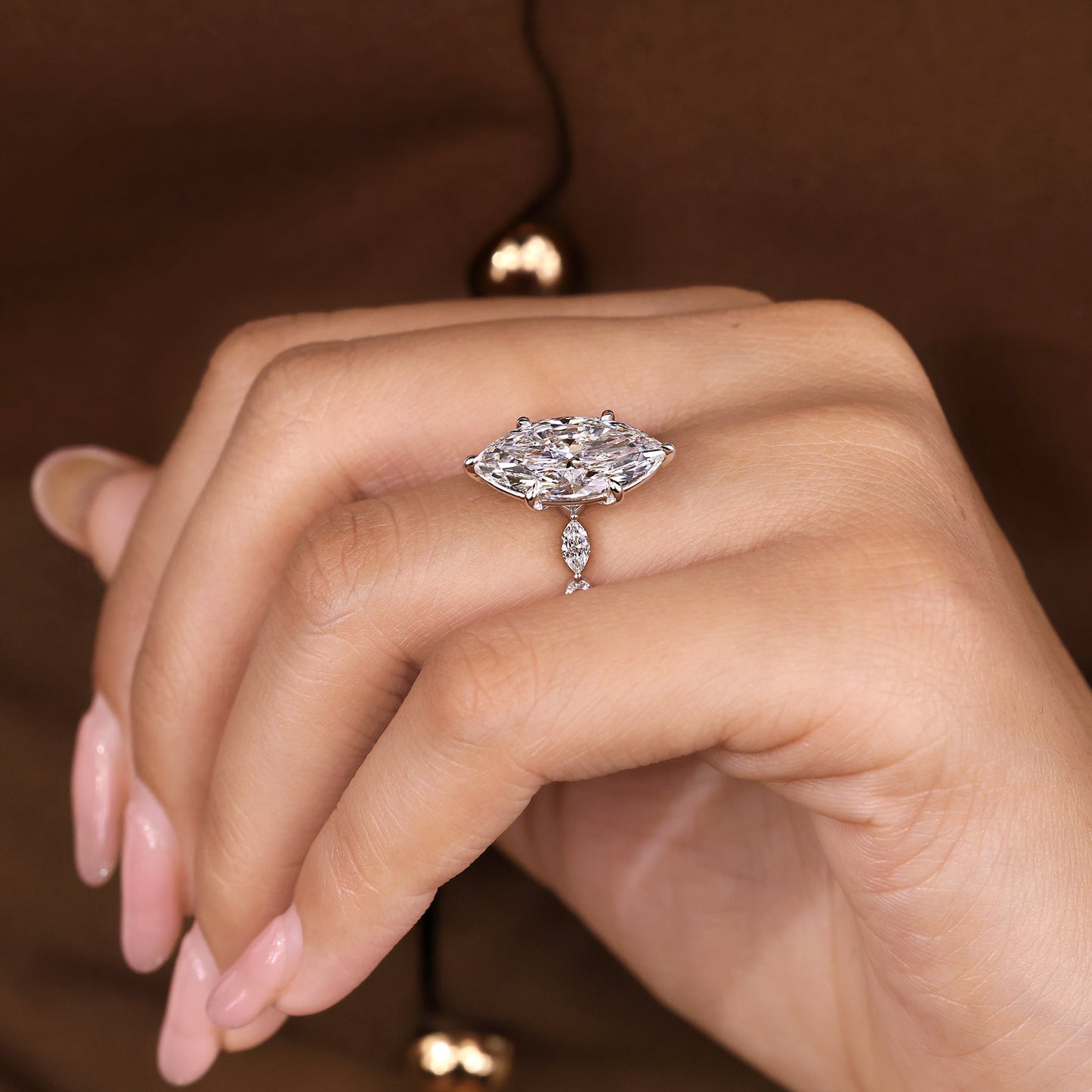 Cushion Hidden Halo Lab Grown Diamond Engagement Ring