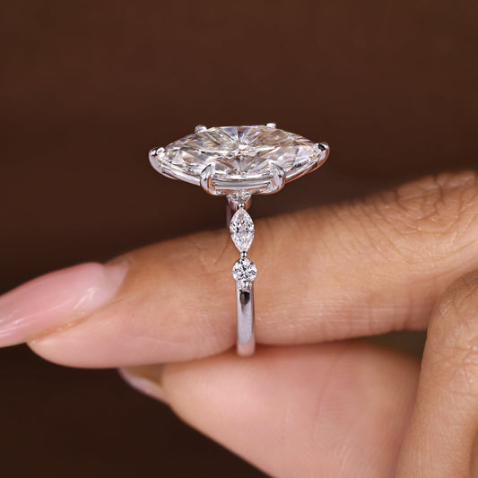 Cushion Hidden Halo Lab Grown Diamond Engagement Ring