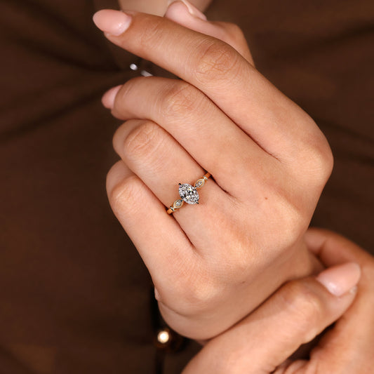 Cushion Hidden Halo Lab Grown Diamond Engagement Ring