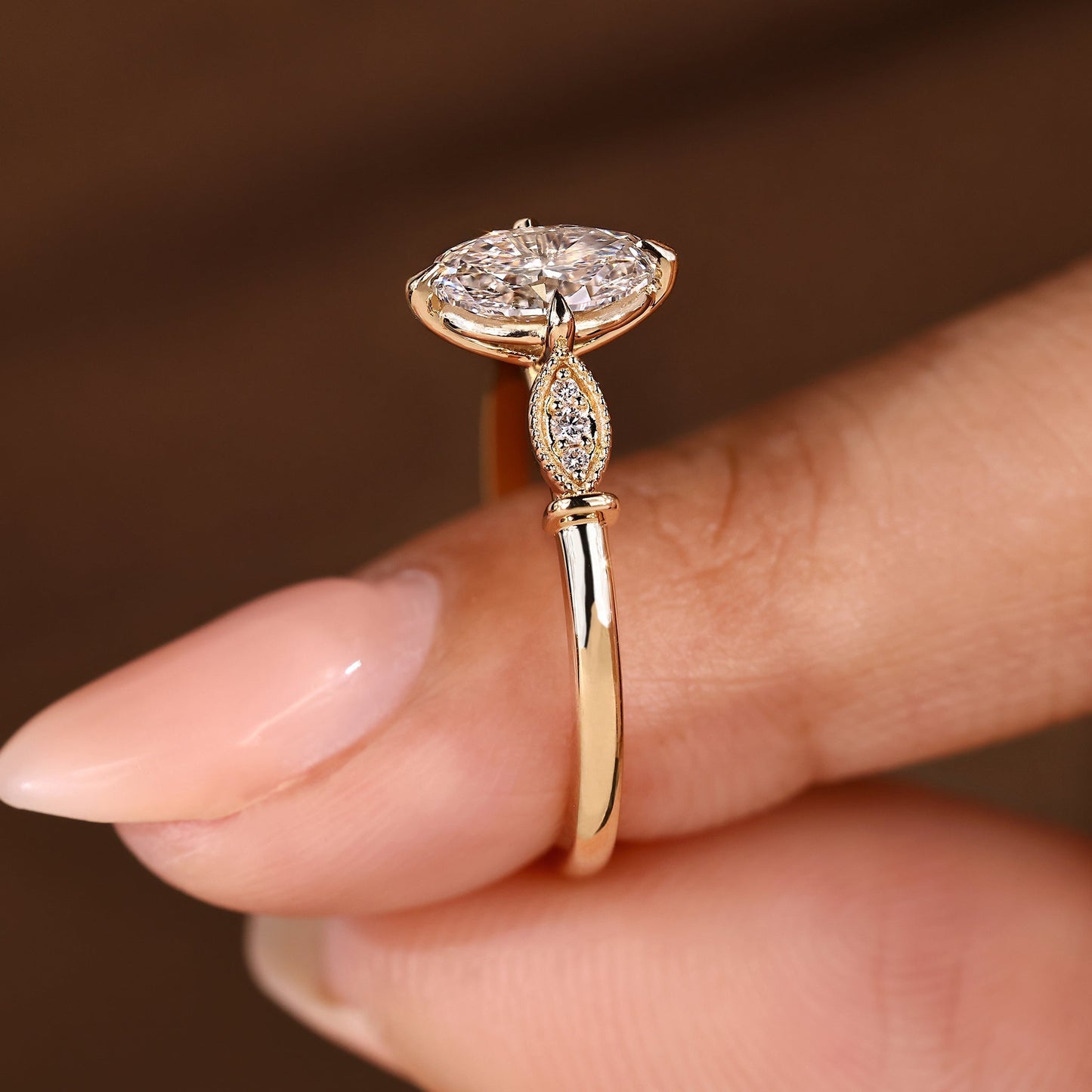 Cushion Hidden Halo Lab Grown Diamond Engagement Ring