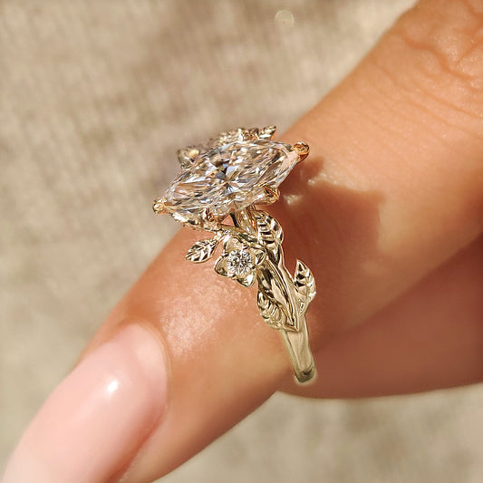 Cushion Hidden Halo Lab Grown Diamond Engagement Ring