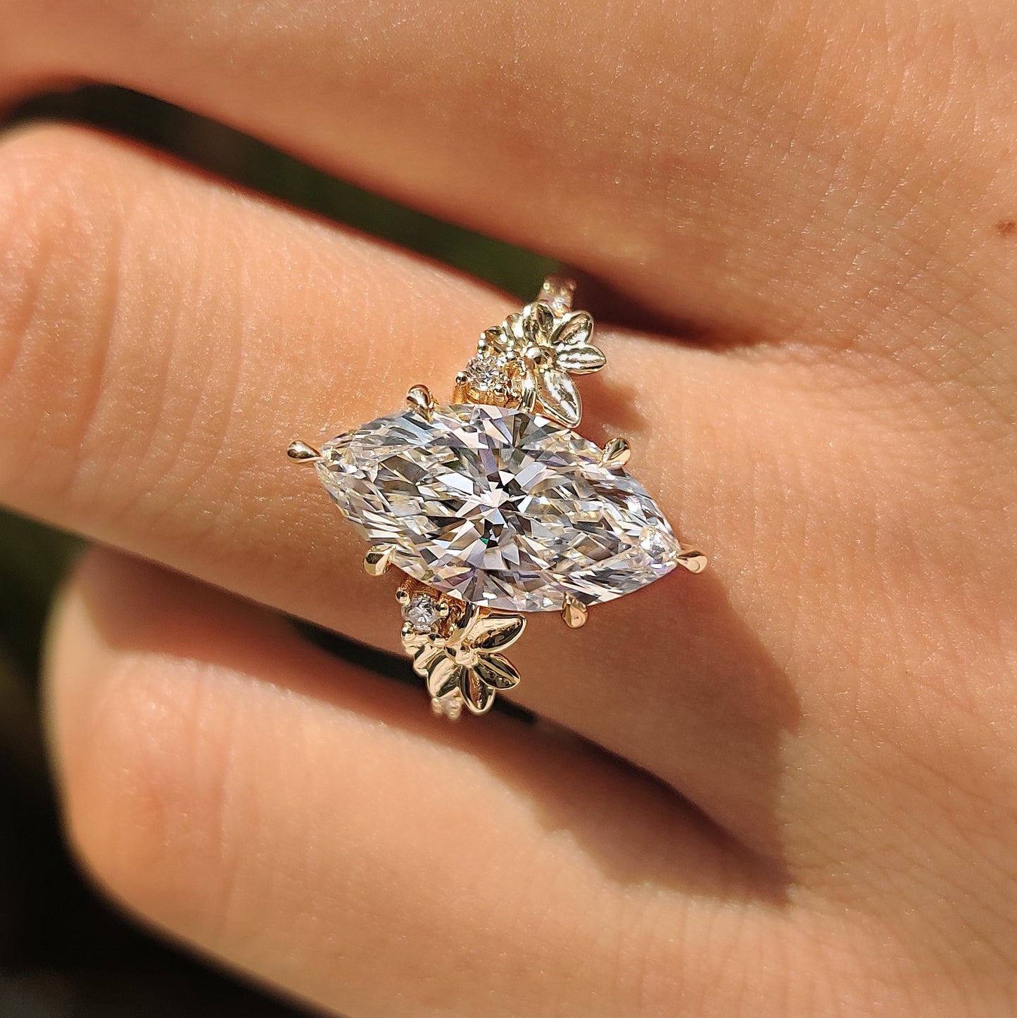 Cushion Hidden Halo Lab Grown Diamond Engagement Ring