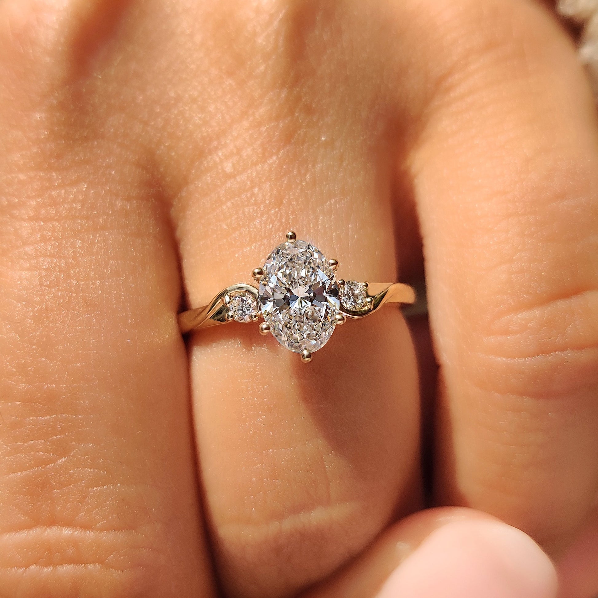 Cushion Hidden Halo Lab Grown Diamond Engagement Ring