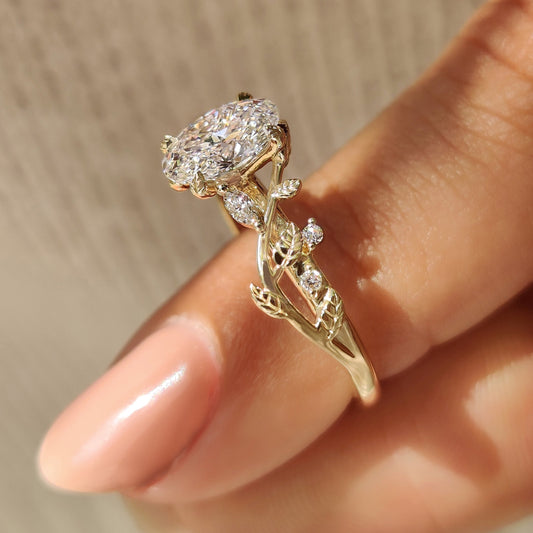 Cushion Hidden Halo Lab Grown Diamond Engagement Ring