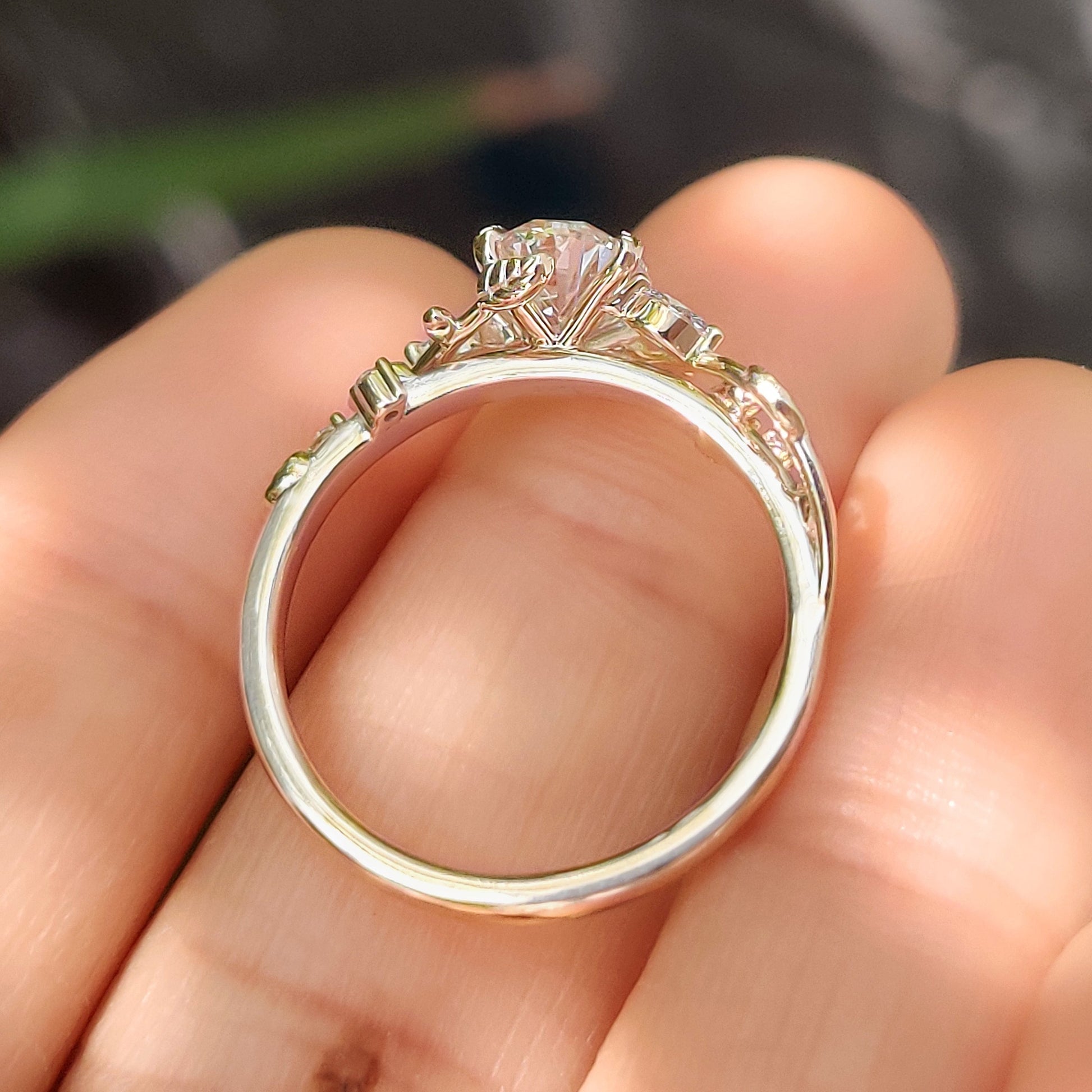 Cushion Hidden Halo Lab Grown Diamond Engagement Ring