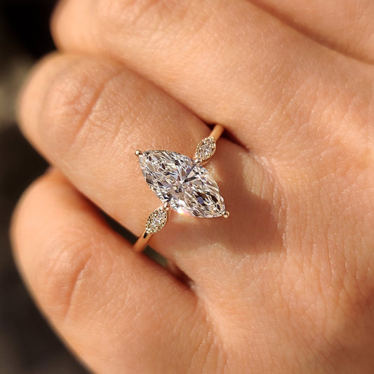 Cushion Hidden Halo Lab Grown Diamond Engagement Ring