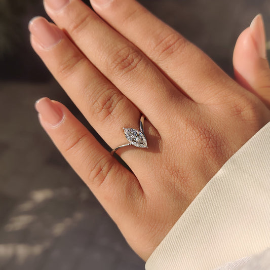 Cushion Hidden Halo Lab Grown Diamond Engagement Ring