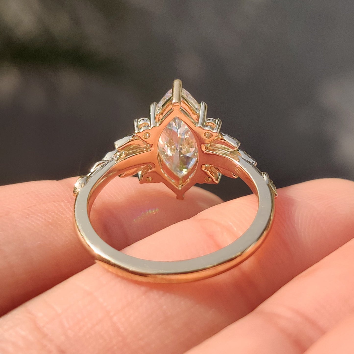 Cushion Hidden Halo Lab Grown Diamond Engagement Ring