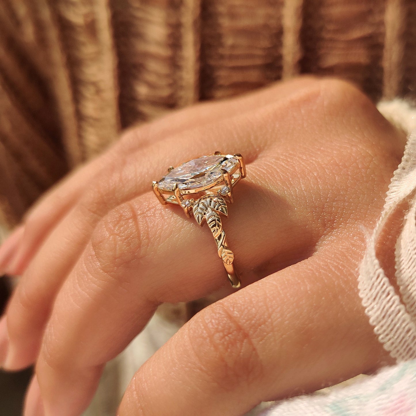 Cushion Hidden Halo Lab Grown Diamond Engagement Ring