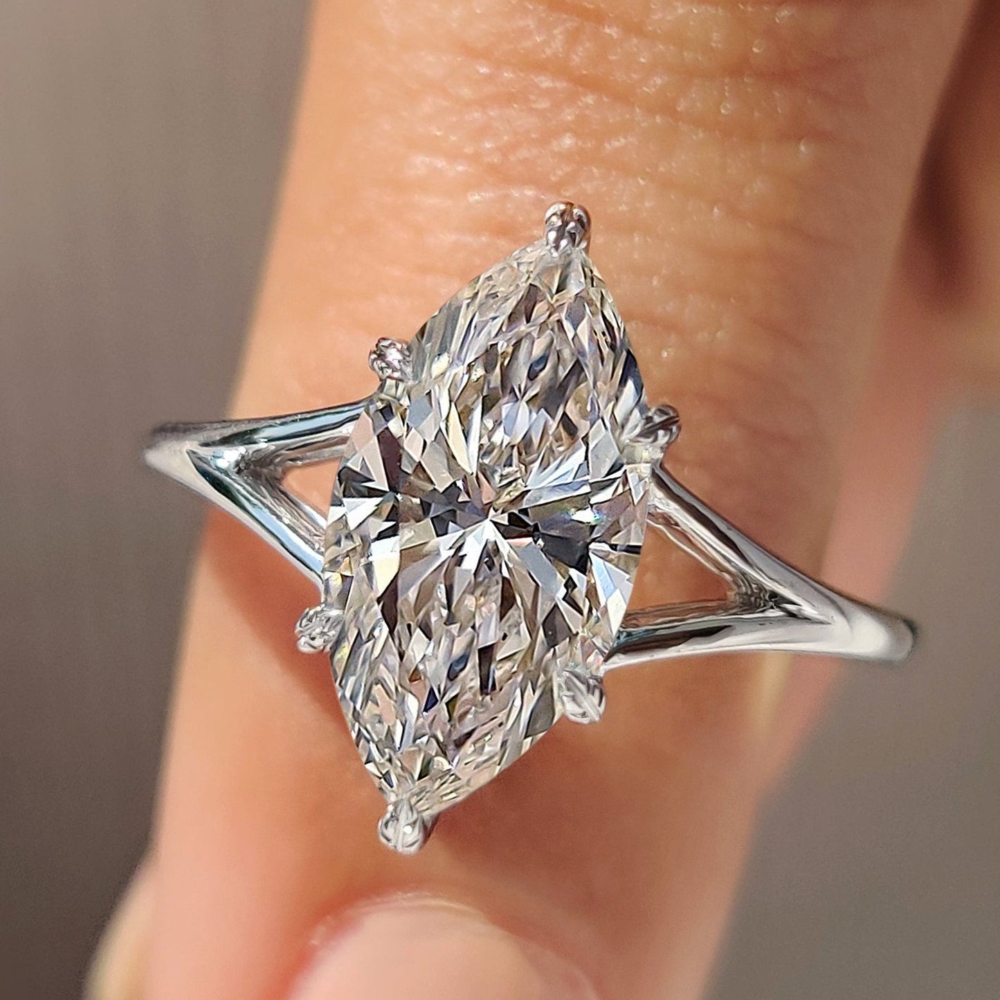 Cushion Hidden Halo Lab Grown Diamond Engagement Ring
