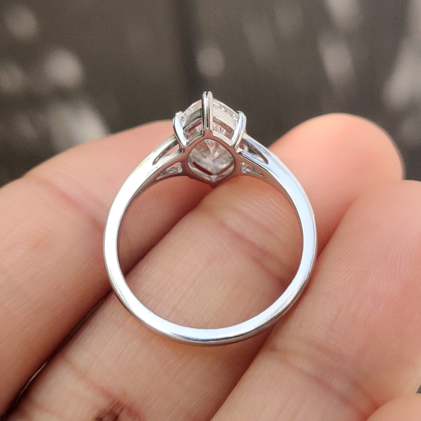 Cushion Hidden Halo Lab Grown Diamond Engagement Ring