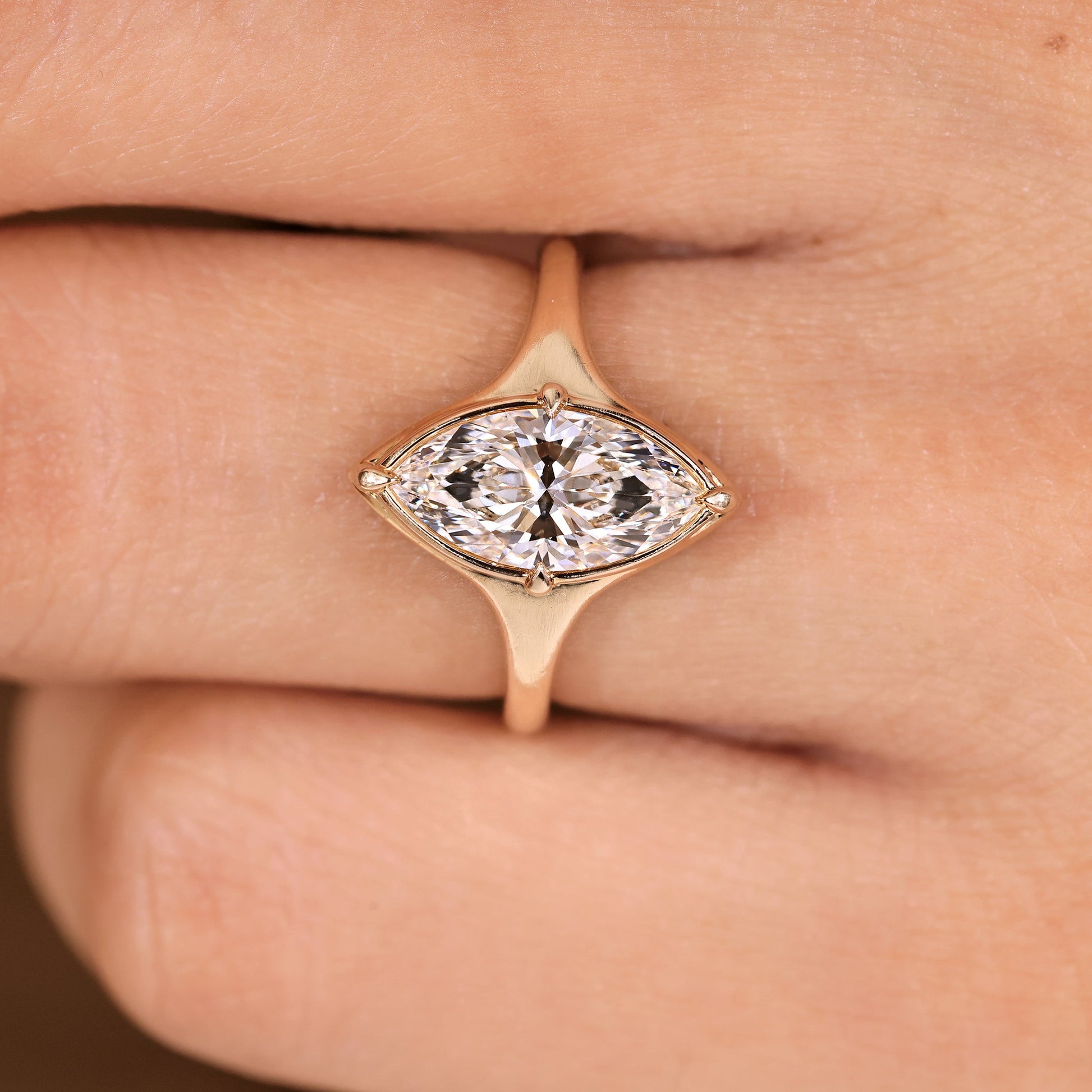 Cushion Hidden Halo Lab Grown Diamond Engagement Ring