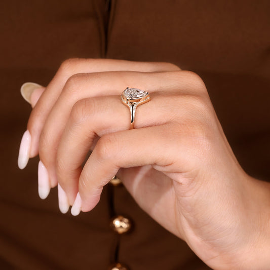 Cushion Hidden Halo Lab Grown Diamond Engagement Ring