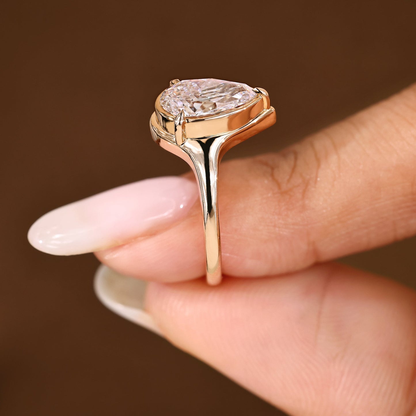Cushion Hidden Halo Lab Grown Diamond Engagement Ring