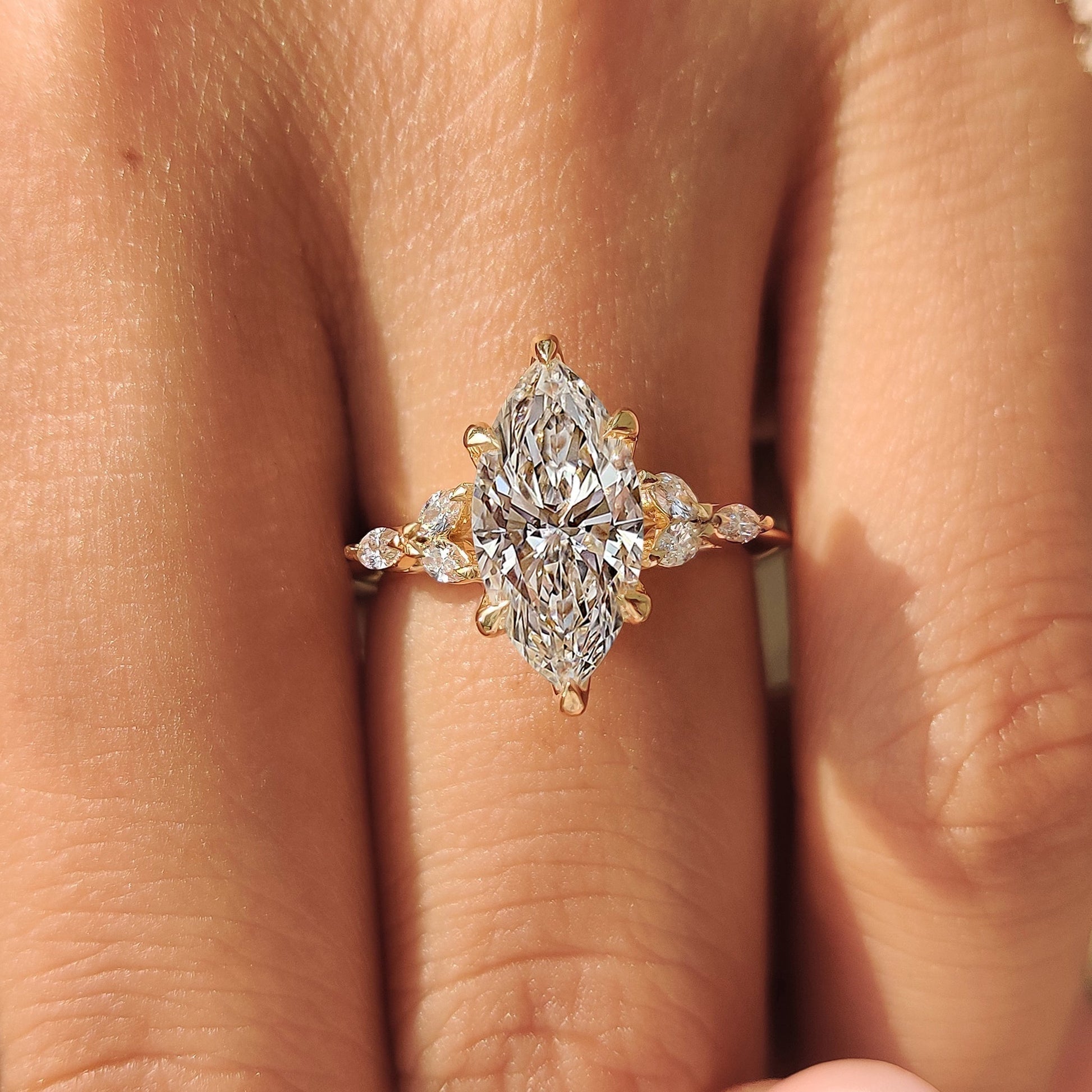 Cushion Hidden Halo Lab Grown Diamond Engagement Ring