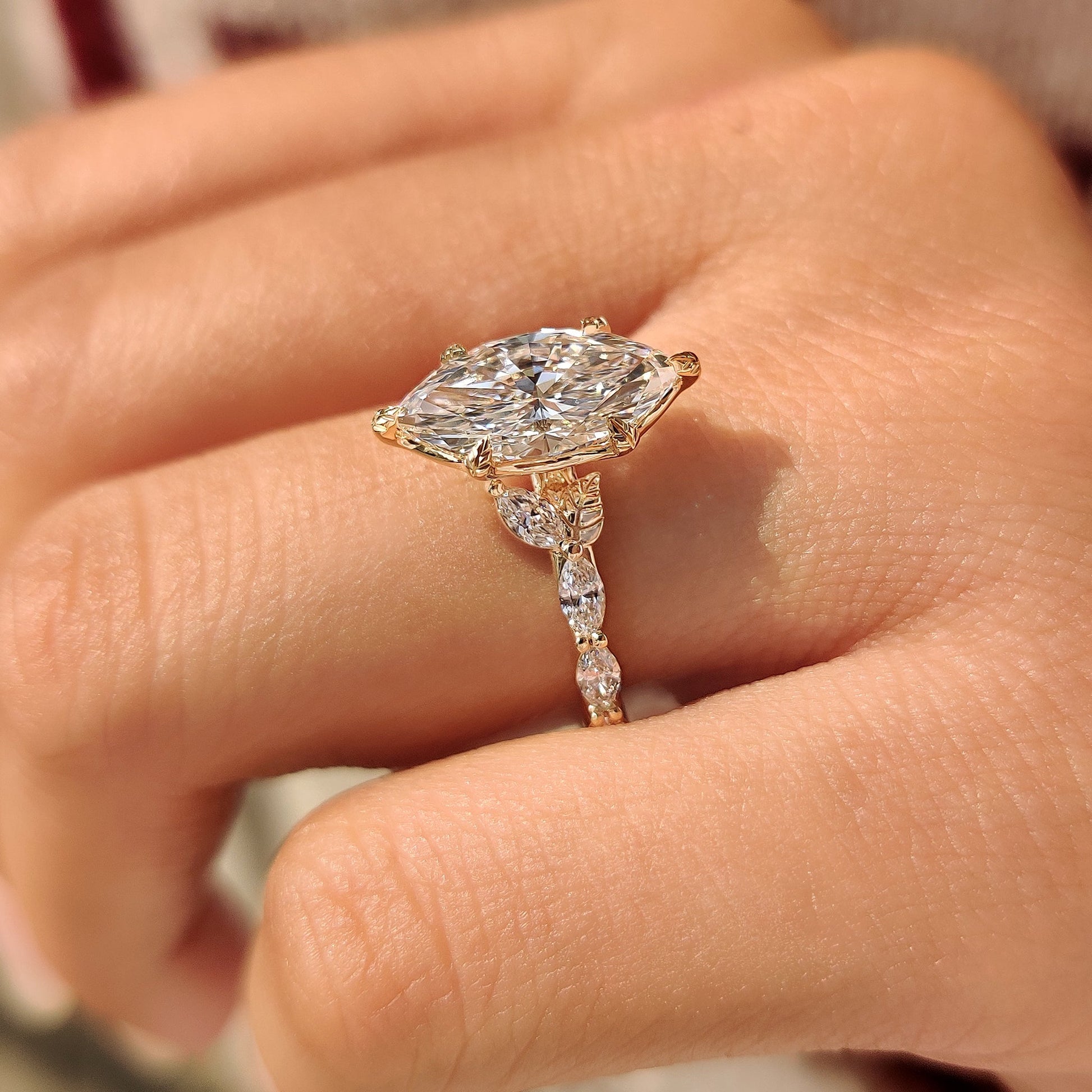 Cushion Hidden Halo Lab Grown Diamond Engagement Ring
