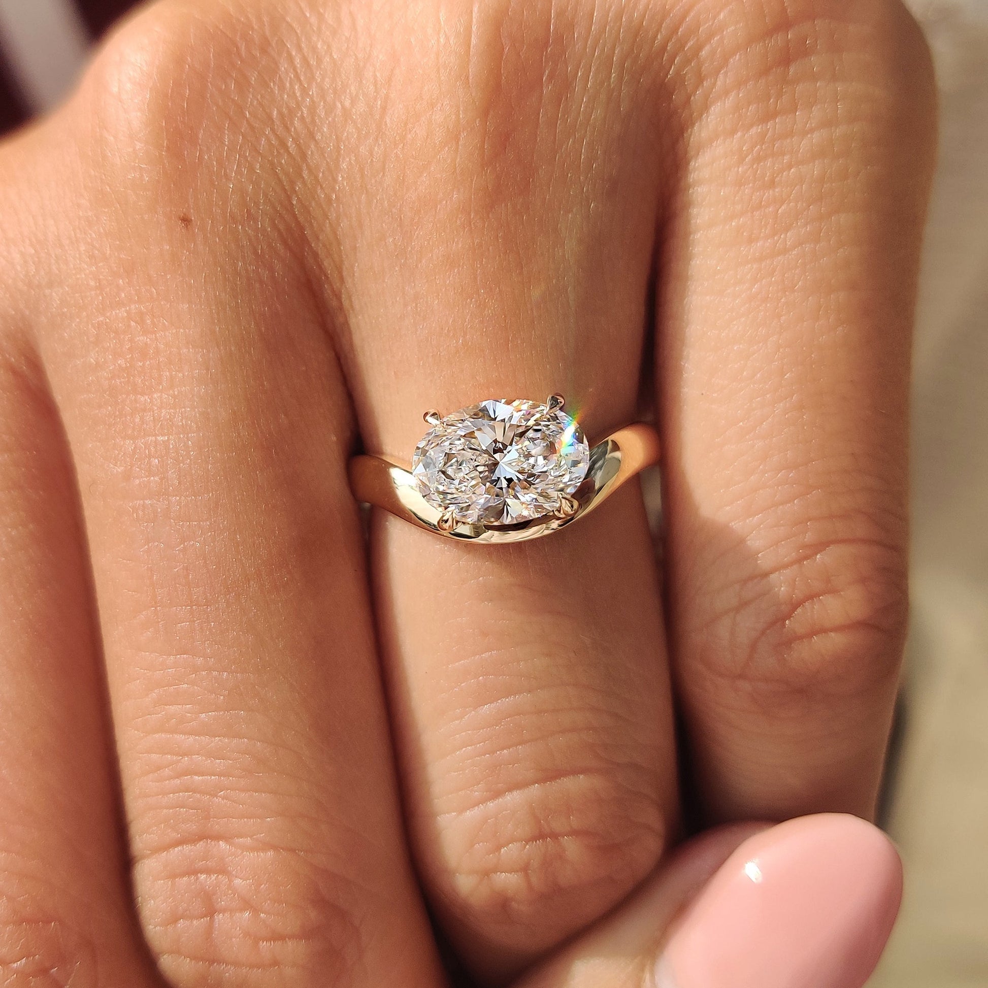 Cushion Hidden Halo Lab Grown Diamond Engagement Ring