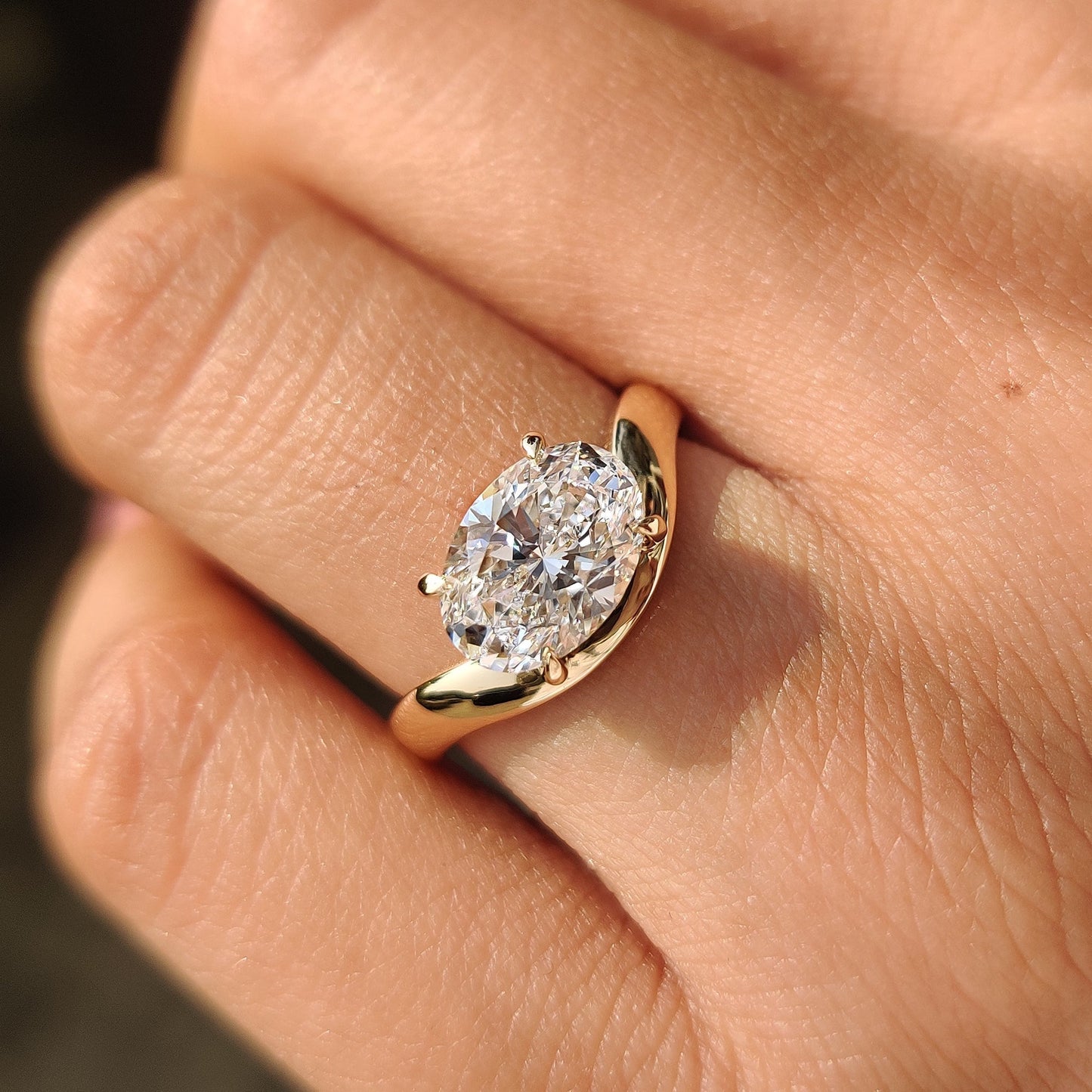 Cushion Hidden Halo Lab Grown Diamond Engagement Ring