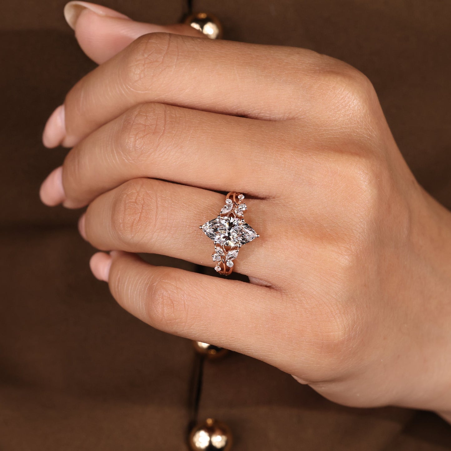 Cushion Hidden Halo Lab Grown Diamond Engagement Ring