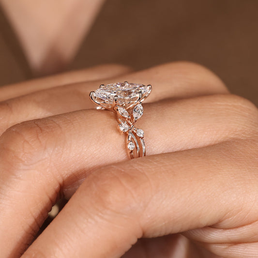 Cushion Hidden Halo Lab Grown Diamond Engagement Ring