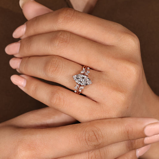 Cushion Hidden Halo Lab Grown Diamond Engagement Ring