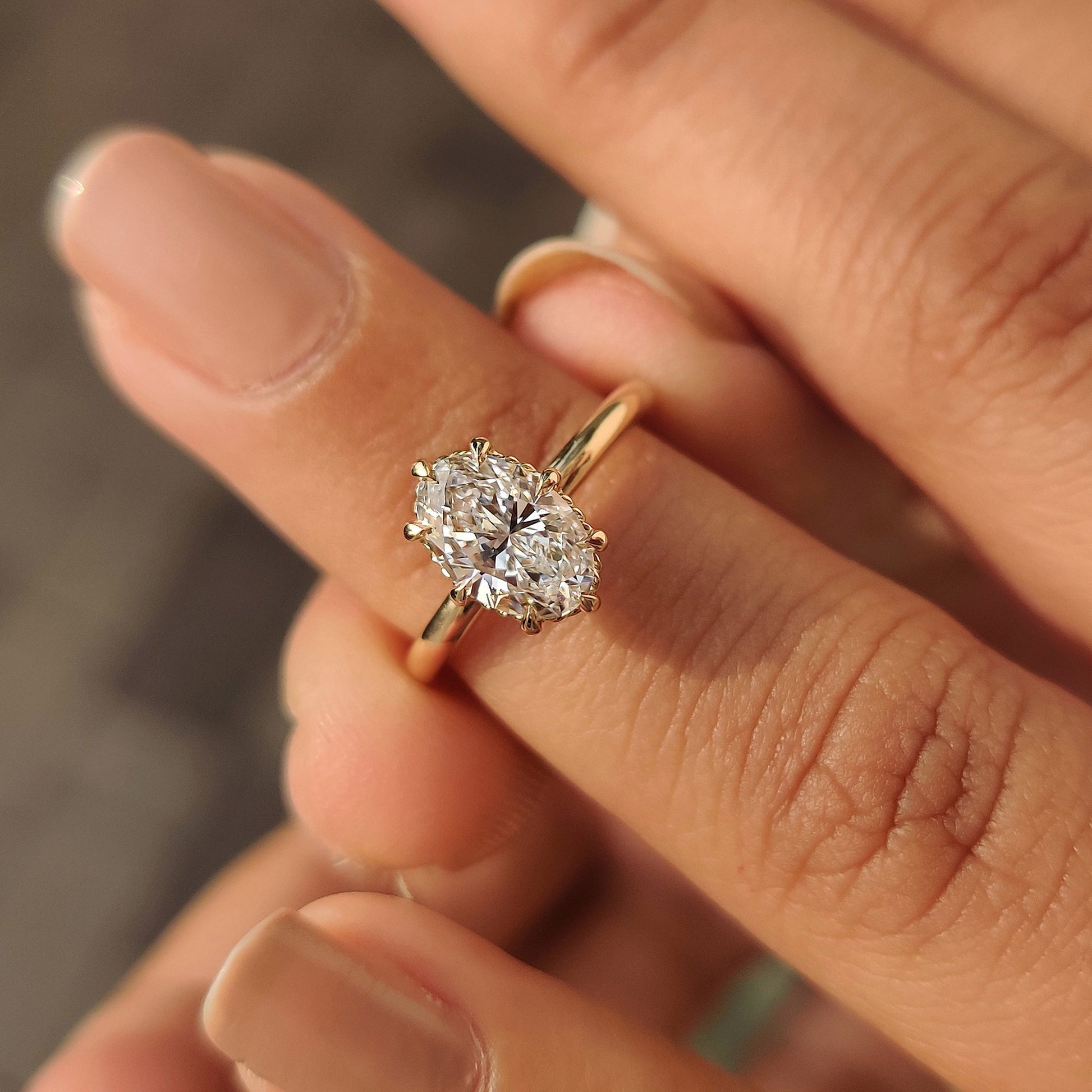 Cushion Hidden Halo Lab Grown Diamond Engagement Ring