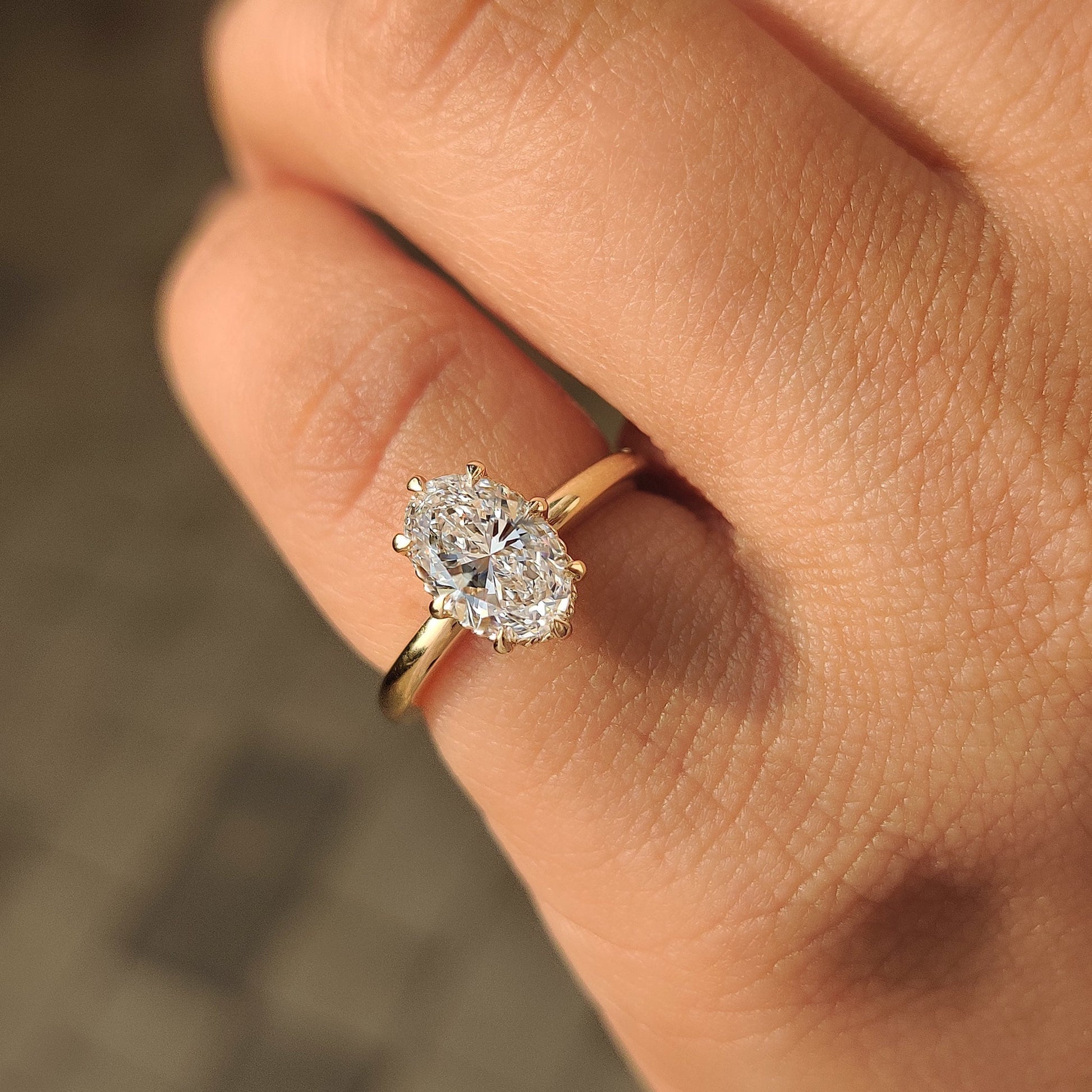 Cushion Hidden Halo Lab Grown Diamond Engagement Ring