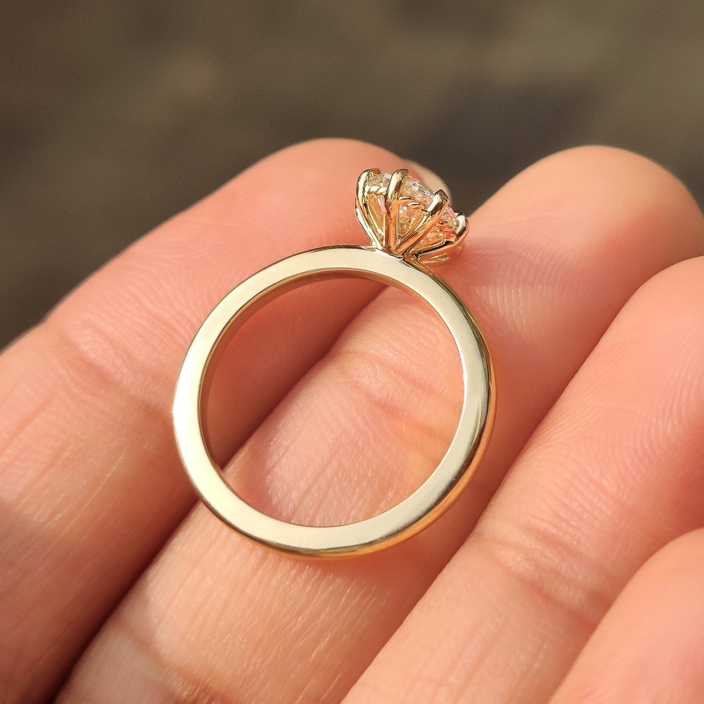Cushion Hidden Halo Lab Grown Diamond Engagement Ring
