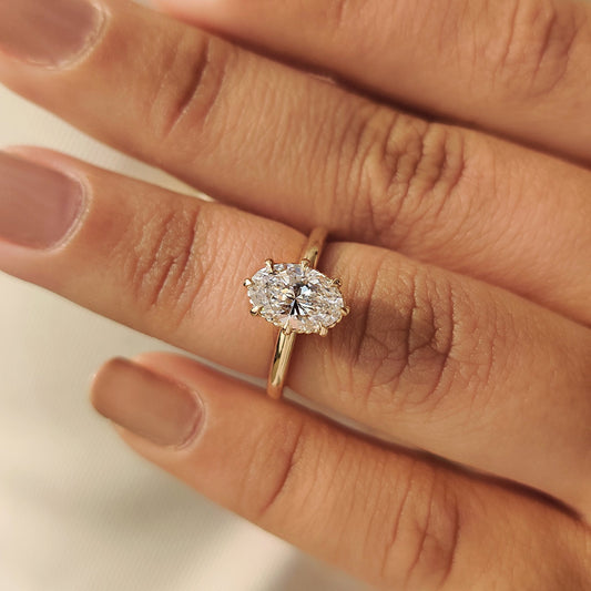 Cushion Hidden Halo Lab Grown Diamond Engagement Ring