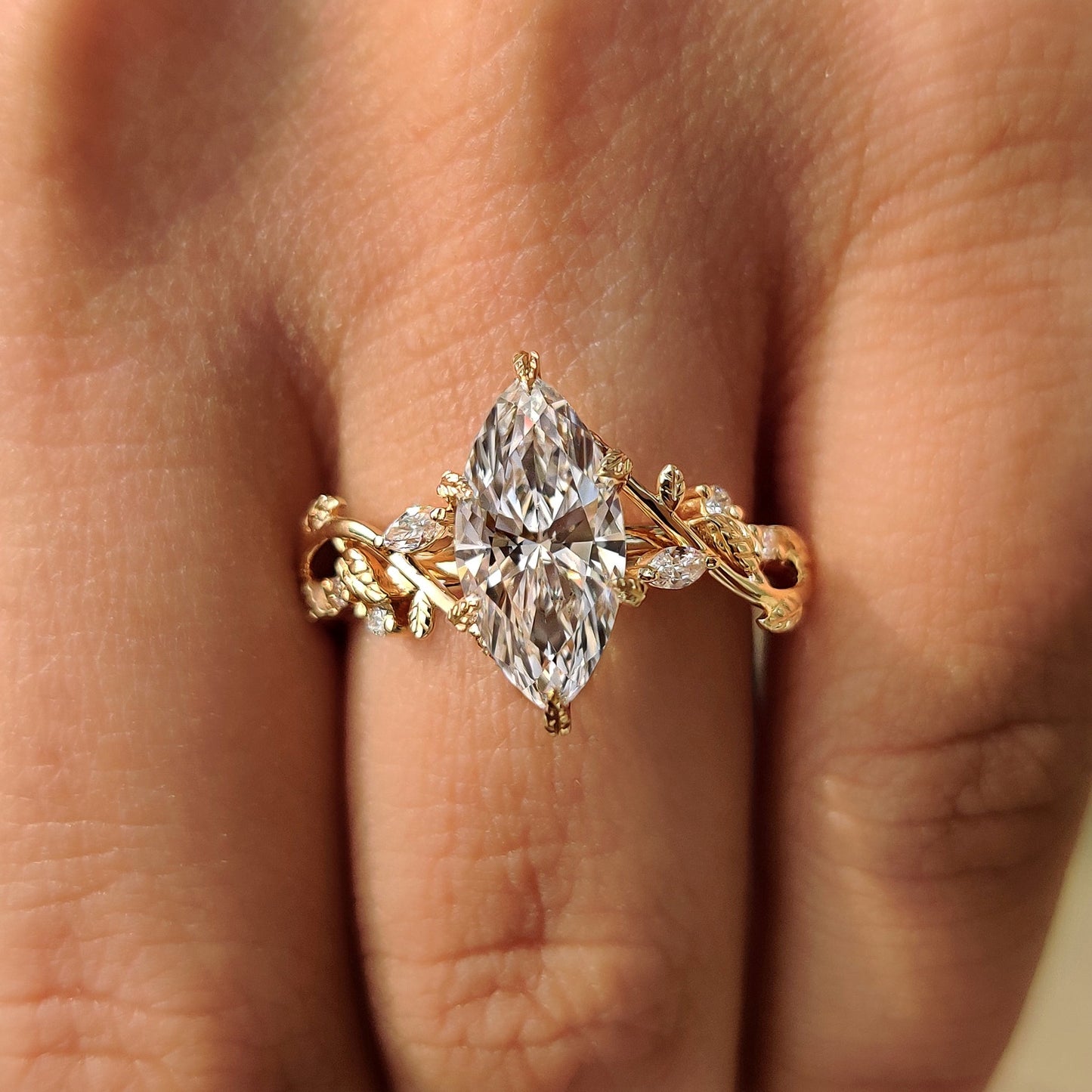Cushion Hidden Halo Lab Grown Diamond Engagement Ring