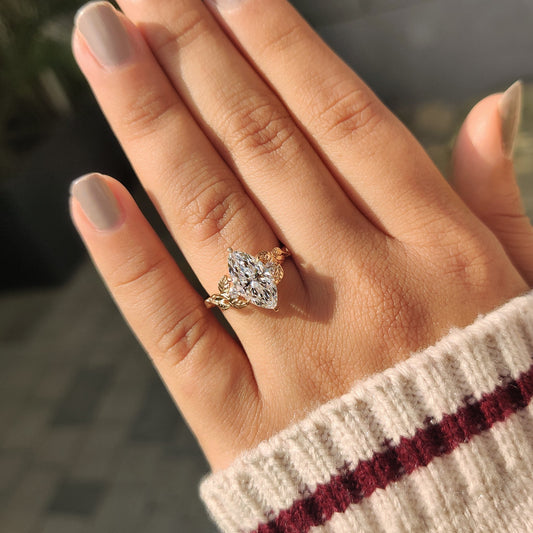 Cushion Hidden Halo Lab Grown Diamond Engagement Ring